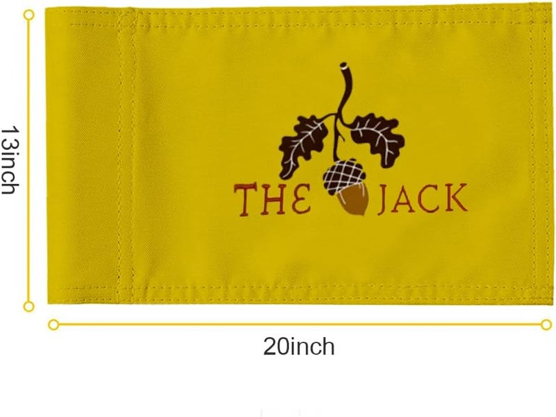 2BUT Standard Bluejack National Golf Club Texas Pin Flag - Practice Putting Green for Backyard Garden, Double-Sewn 600D Nylon Miniature Regulation Tube Flag (BJK 20"X13") - Image 2